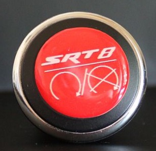 3D Start Button Decal Overlay Red White SRT8 Image - Click Image to Close